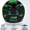 STUDDS Thunder D11 ISI Certified Full Face Graphic with Clear Vis - Image 4