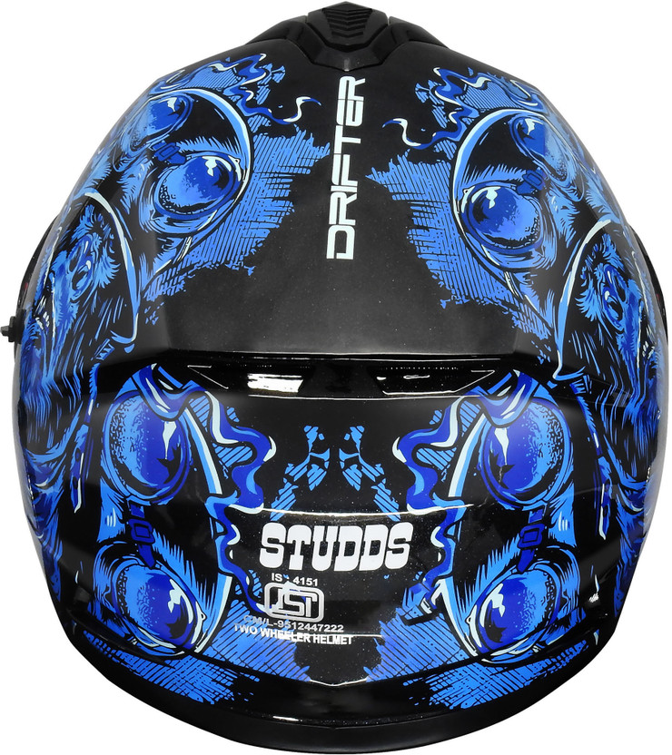 STUDDS Drifter D3 Motorbike Helmet (Black N1) - Image 2