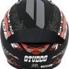 STUDDS Thunder D1 with Clear Visor Motorbike Helmet (Matt Black N - Image 3