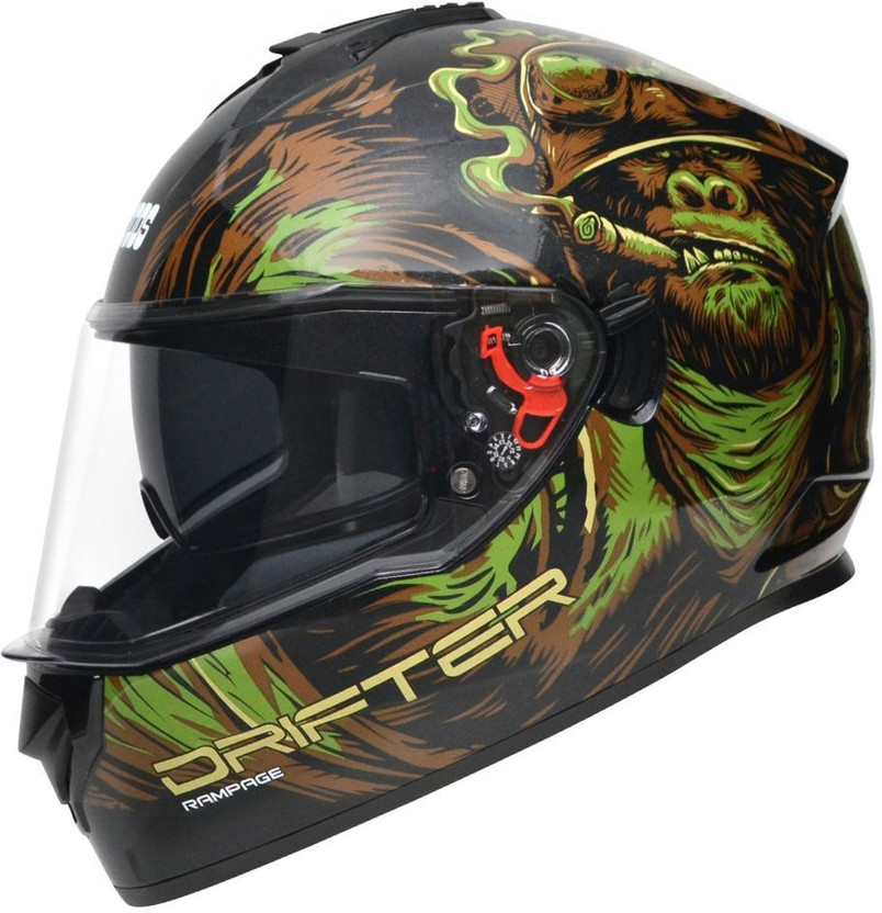 STUDDS Thunder D1 with Clear Visor Motorbike Helmet (Matt Black N - Image 6
