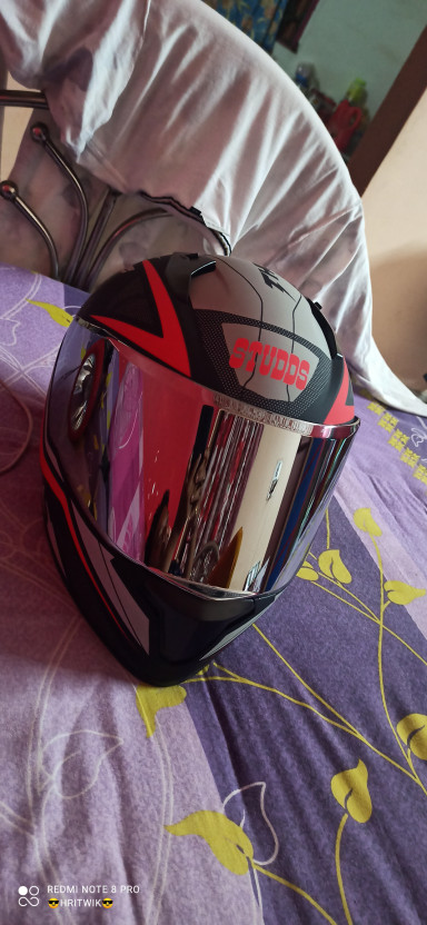 STUDDS Thunder D1 with Clear Visor Motorbike Helmet (Matt Black N - Image 10