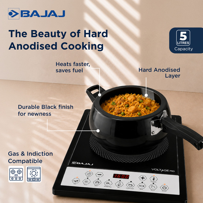 BAJAJ New Shakti 5HD HA Handi With IB 5 L Induction Bottom Pressu - Image 4