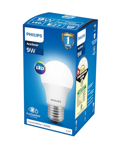Philips Ace Saver Base E27 9-Watt LED Bulb (Pack of 4, White) - Image 3