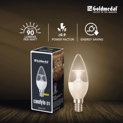 Goldmedal Candylo 01 2.5W Candle Bulb Base E14 Warm White(3000K) - Image 3