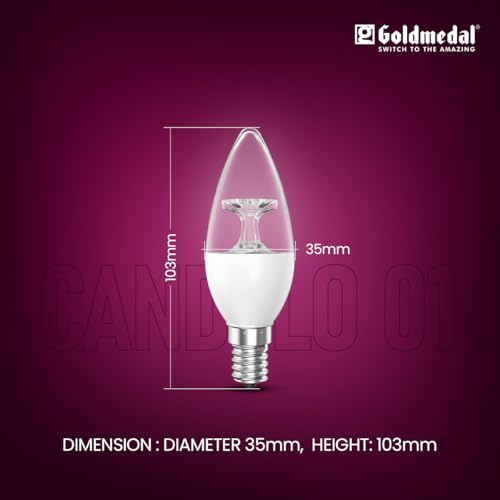 Goldmedal Candylo 01 2.5W Candle Bulb Base E14 Warm White(3000K) - Image 7