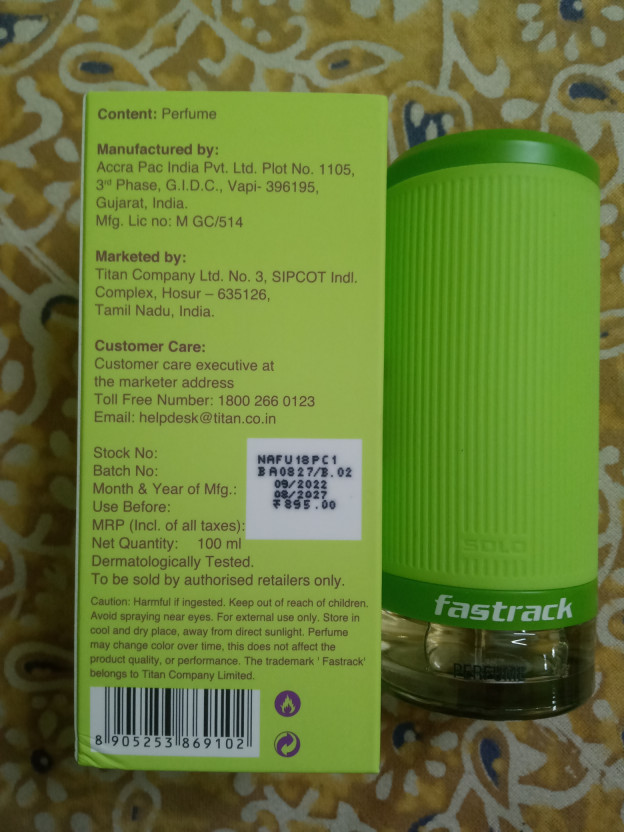 Fastrack Bold Unisex Solo Eau de Parfum - 100 ml (For Men & Wom - Image 9