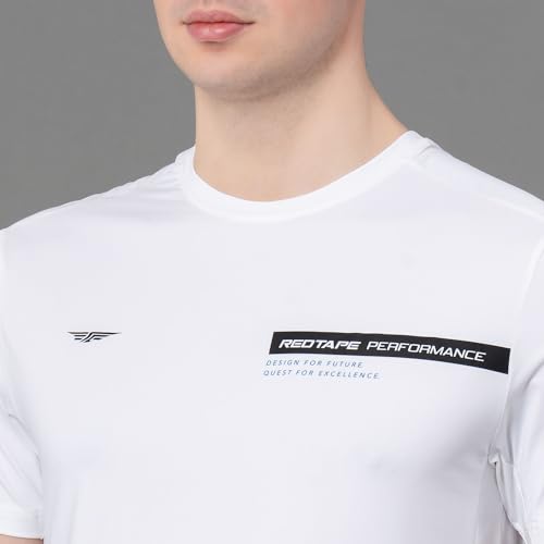 Red Tape Printed White Activewear