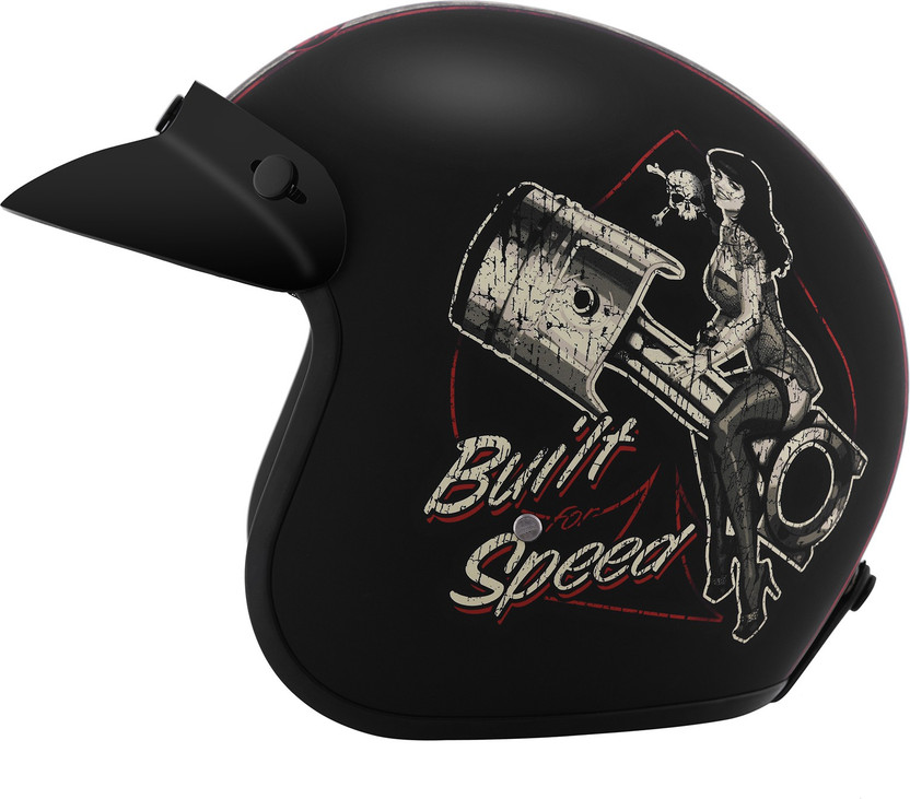 STUDDS JETSTAR CLASSIC D8 OPEN FACE BUILT FOR SPEED Motorbike Hel - Image 2