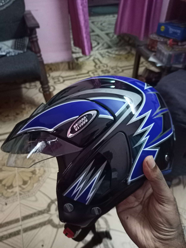 STUDDS Marshall D1 Motorbike Helmet (White) - Image 7