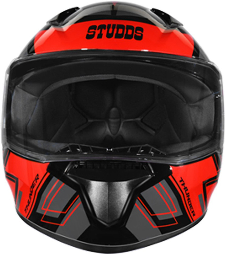 STUDDS Thunder Full Face Helmet D3 with Clear Visor (Black N2, L) - Image 3