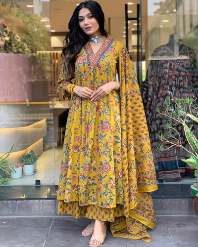 GoSriKi Women's Rayon Viscose Anarkali