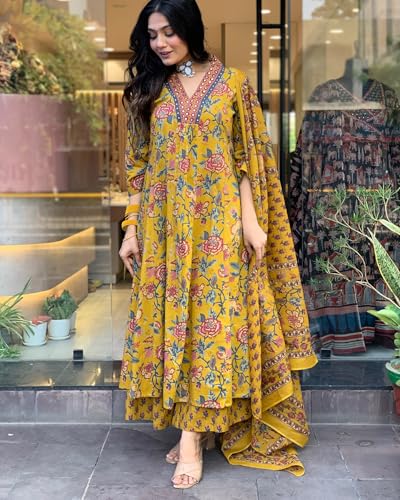 GoSriKi Women's Rayon Viscose Anarkali
