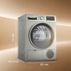 BOSCH 8 kg Tumble Dryer with In-built Heater Grey (WPG23108IN) - Image 3