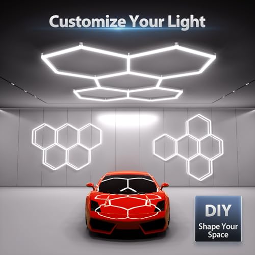Hexagon Garage Lights: 168W 25