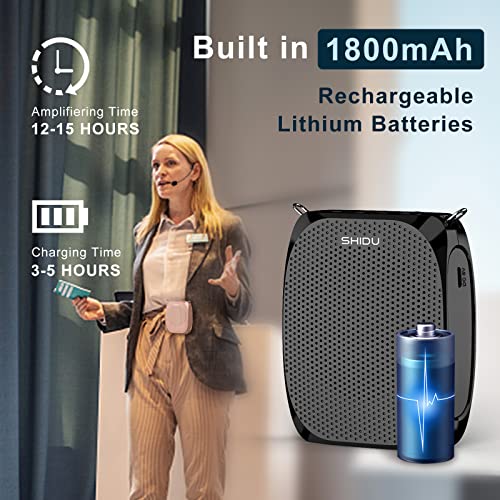 SHIDU S258 Upgraded Portable Rechargeable