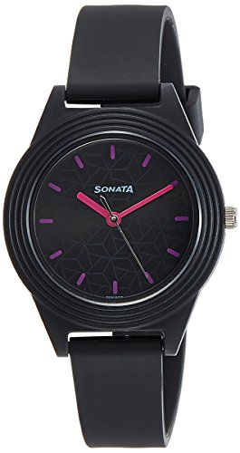 Sonata Analog Black Dial Girl's Watch NM87024PP06/NN87024PP06W