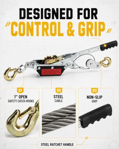 HELLARO Heavy-Duty 4-Ton Dual Gear