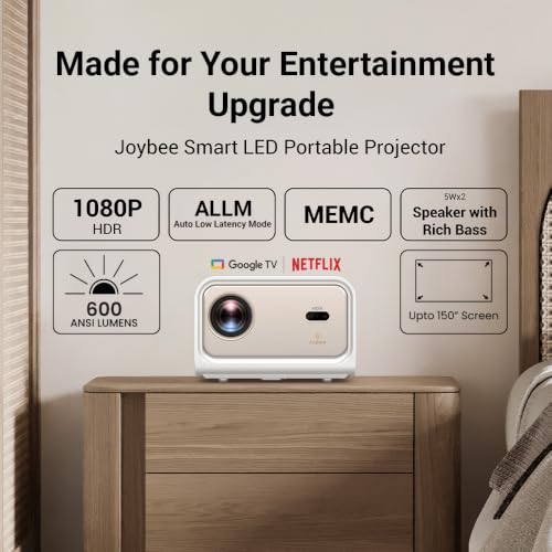 Joybee Smart 4K Compatible Projector