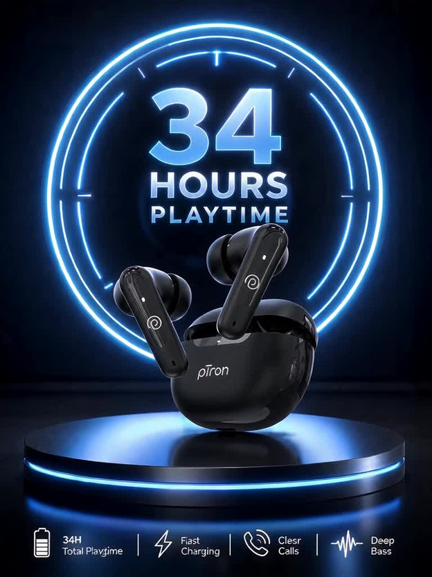 PTron Vibe w/ 50hrs Playtime, Mobile App, Clear Calls, 13mm Drive - Image 2