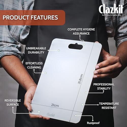 Clazkit Stainless Steel Chopping Board