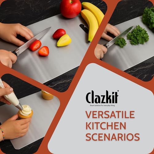 Clazkit Stainless Steel Chopping Board