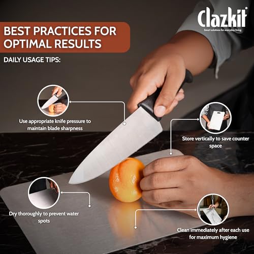 Clazkit Stainless Steel Chopping Board