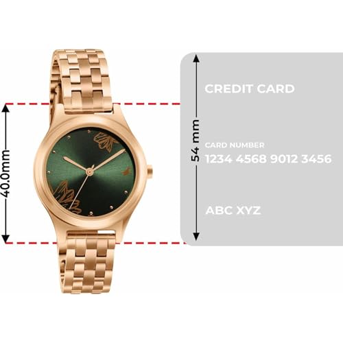 Fastrack P3H Green Dial Rose