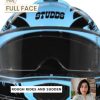 STUDDS Drifter D2 Full Face Helmet with Clear Visor (Blue N9, M) - Image 2
