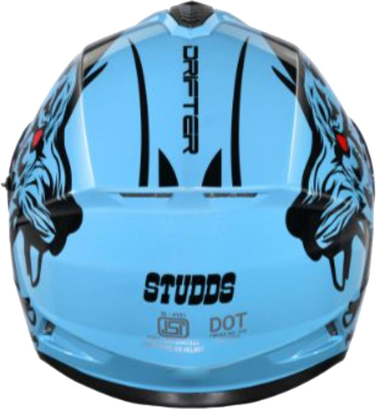 STUDDS Drifter D2 Full Face Helmet with Clear Visor (Blue N9, M) - Image 4