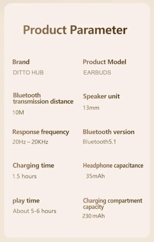 DH-1136 Wireless Earbuds, 35H Playtime