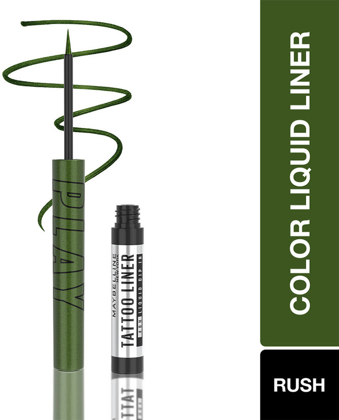 MAYBELLINE NEW YORK Tattoo Play Metallic Green Liquid Eyeliner -