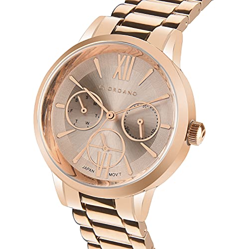 Giordano Rose Gold Dial Analog Watch for Women - Image 2