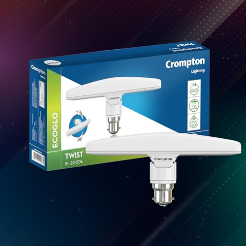 Crompton Twist T-Bulb 10W LED B22 | Rotating Head, Pack of 2 - Image 3