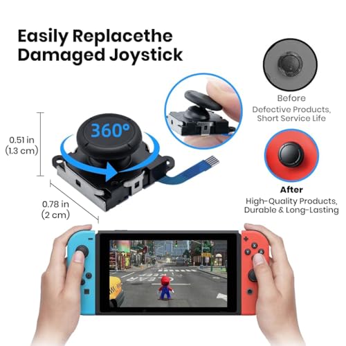 ZORBES Switch Joy-Con Repair Kit with 2 Replacement 3D Analog Sticks - Image 5