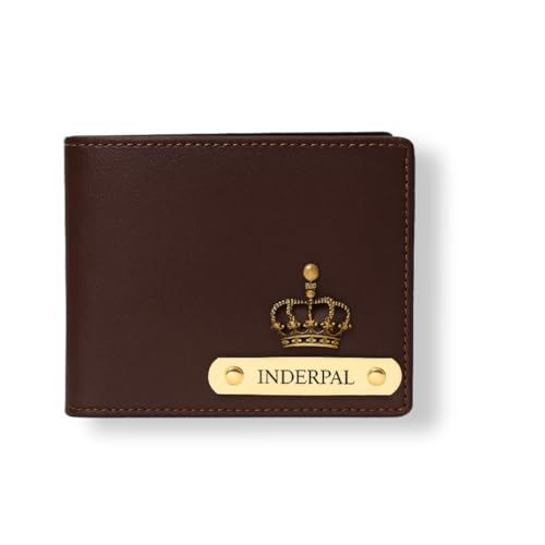 Personalized Name & Charm Leather Wallet for Men