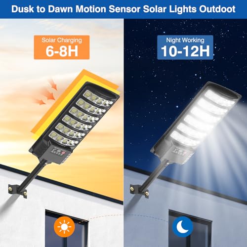 Solar Street Lights Outdoor Waterproof,320°Wide