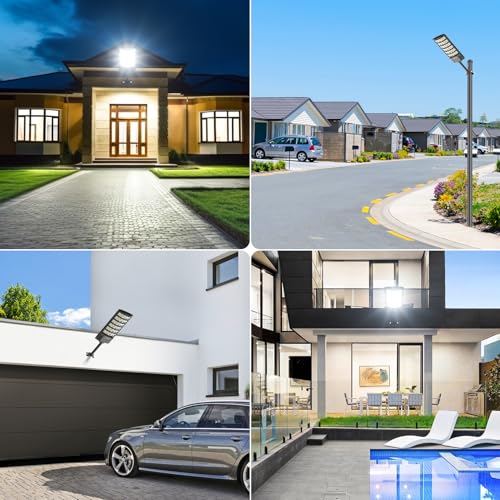 Solar Street Lights Outdoor Waterproof,320°Wide
