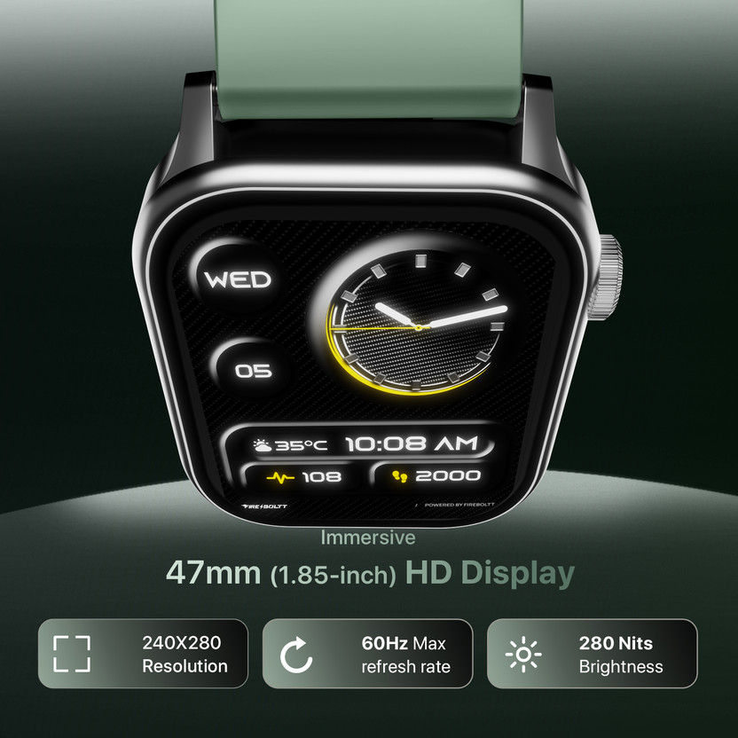 Fire-Boltt Rise Bluetooth Calling 47mm (1.85) & Rotating Crown, 1 - Image 3