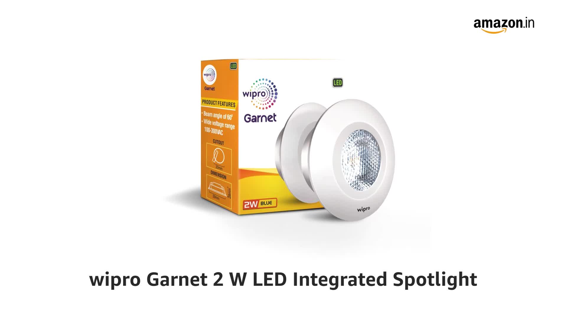 wipro Garnet 2W LED Integrated