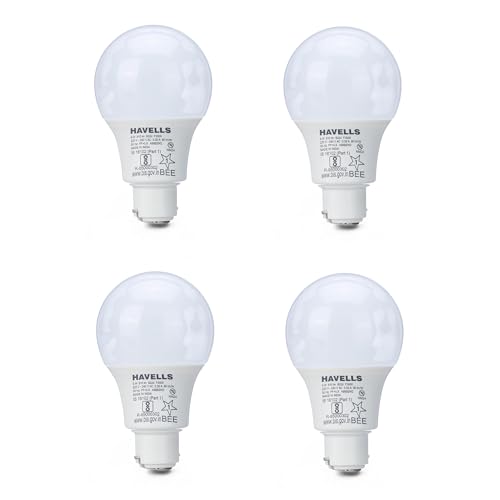 Havells 9W LED Bulb (Warm White, 3000K) (Pack of 4)
