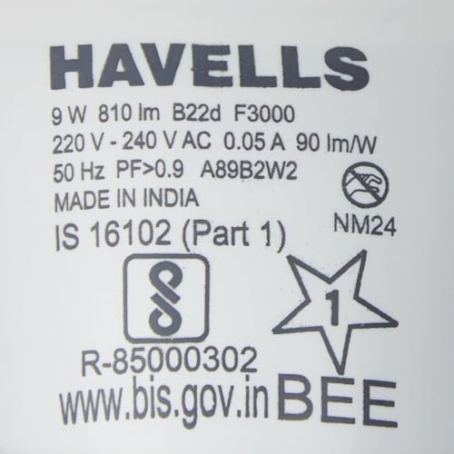 Havells 9W LED Bulb (Warm White, 3000K) (Pack of 4) - Image 3
