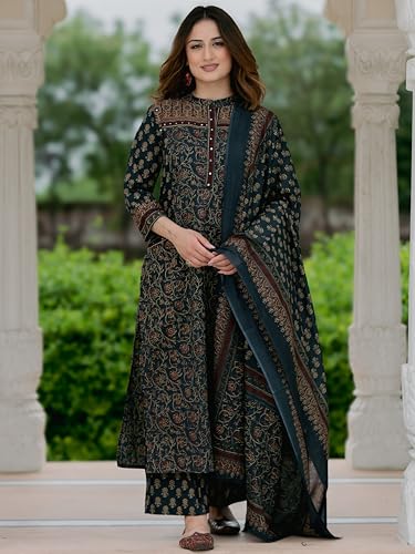 Arayna Women’s Cotton Printed Kurta