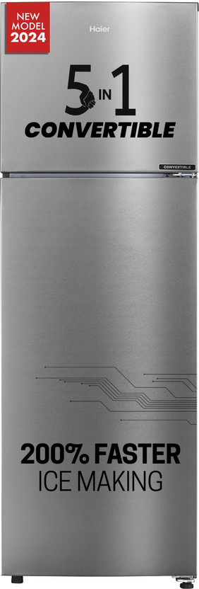 Haier 268 L Frost Free Double Door 2 Star Convertible Refrigerato