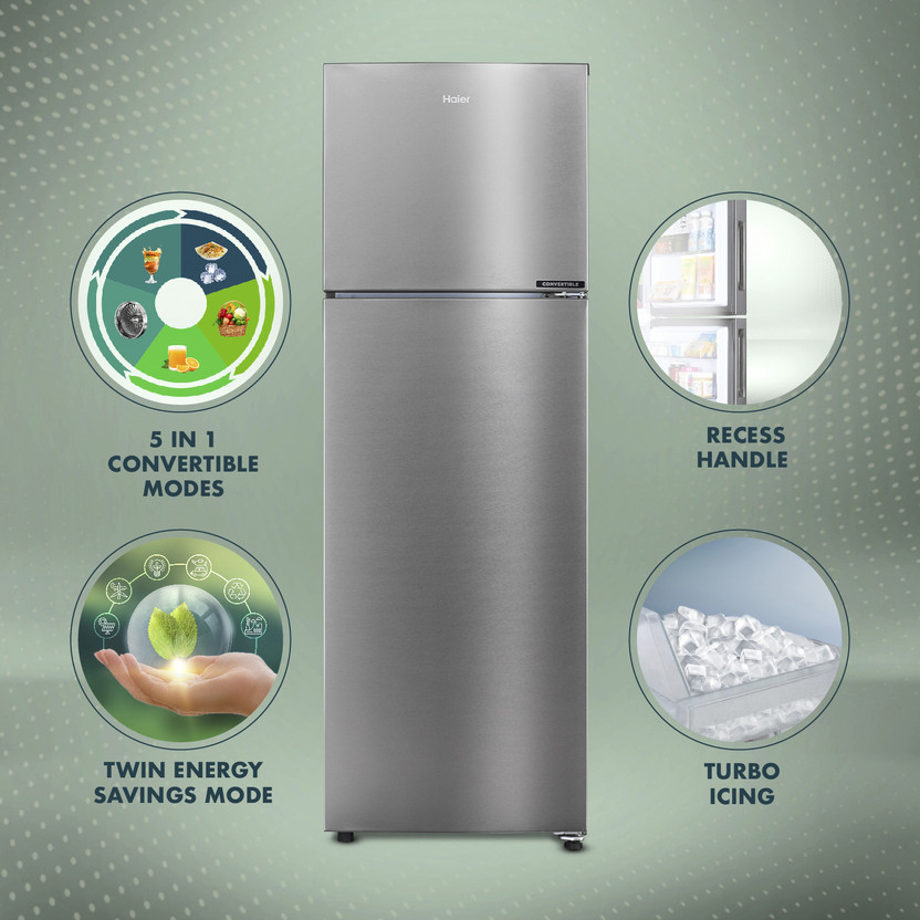 Haier 268 L Frost Free Double Door 2 Star Convertible Refrigerato - Image 2