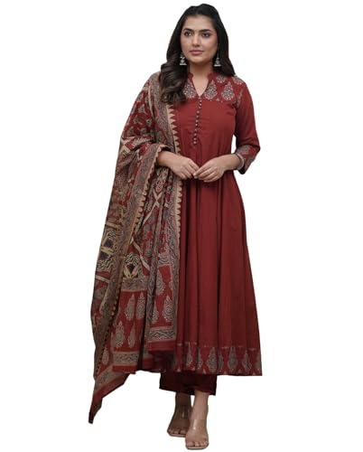GoSriKi Women's Rayon Viscose Anarkali