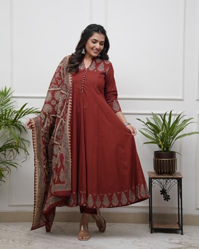 GoSriKi Women's Rayon Viscose Anarkali