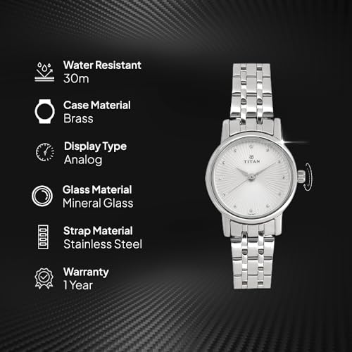 Titan Quartz Analog Silver Dial