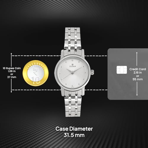 Titan Quartz Analog Silver Dial