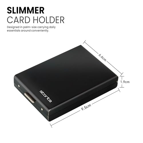 Storite 10 Slots RFID Blocking Metal Card Holder Wallet, Black - Image 3