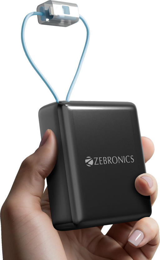 ZEBRONICS 10000 mAh 22.5 W Nano Power Bank (Black, Lithium Polyme